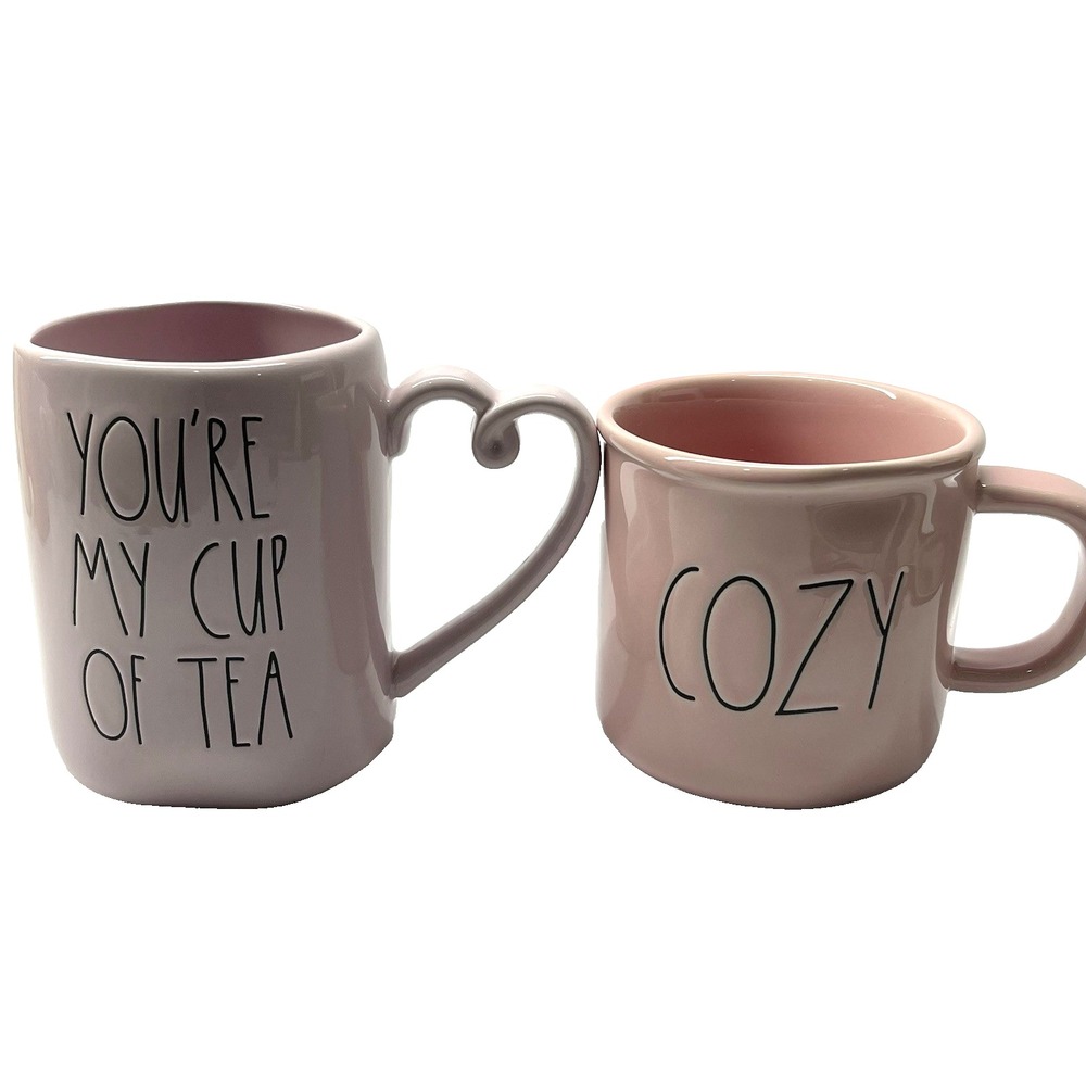Rae Dunn You're My Cup of Tea Large & Cozy Camp Style Coffee Cup Pink Pastel Mug